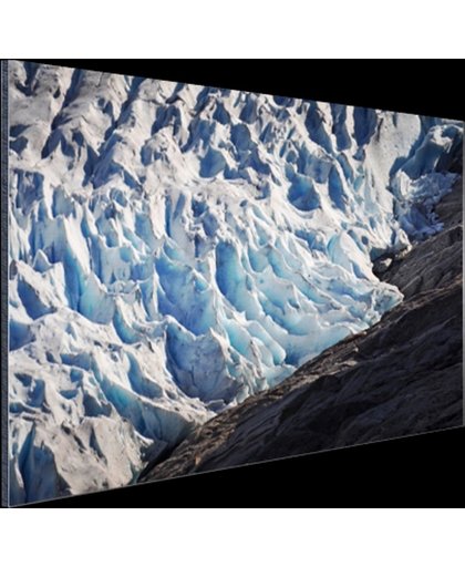 Gletsjer detailfoto Aluminium 90x60 cm - Foto print op Aluminium (metaal wanddecoratie)