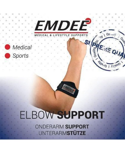 EMDEE Tennis/Golf arm supportband Zwart