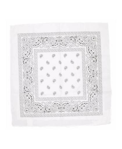 Witte bandana zakdoek 55 x 55 cm