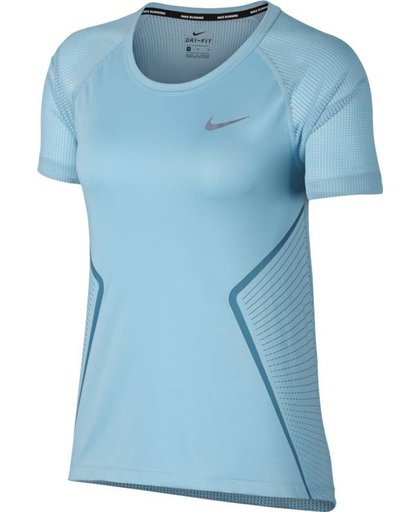 Nike Dry Miler Top Short Sleeve Gx Sportshirt Dames - Ocean Bliss/Noise Aqua/(Reflec