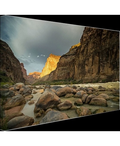 Colorado River Grand Canyon Canvas 30x20 cm - Foto print op Canvas schilderij (Wanddecoratie)