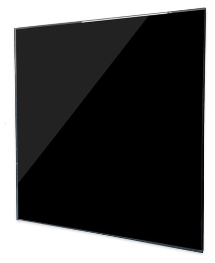 Ventilatieshop Design ventilatierooster - afvoer & toevoer - Ø125mm - vlak Glas - glans zwart