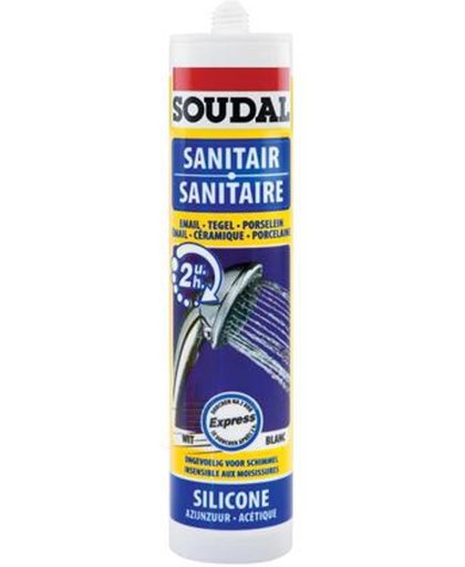 Soudal sanitaire silicone 'Express' wit 300 ml