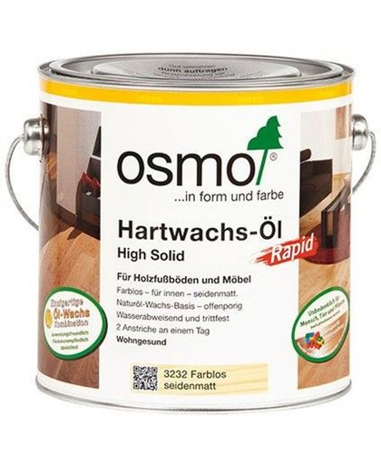 Osmo 3232 Hardwax olie Polyx Rapid Zijdemat (klik hier voor inhoudsopties) (Sneldrogend)