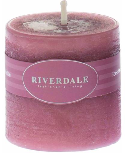 Riverdale Kaars Pillar antiek roze 5x5cm