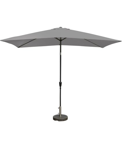Kopu - Rechthoekige Parasol met hoes en voet - Luarca 300 x 200 cm - Light Grey