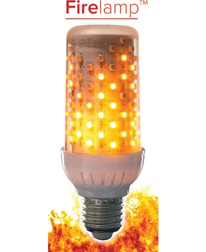 LED Fire lamp met vuur-simulatie  HELDER (voor fitting onder)