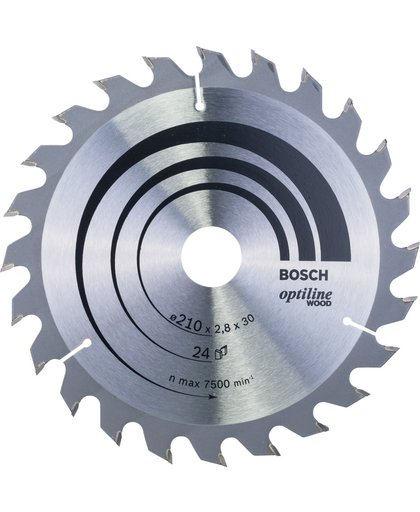 Bosch Cirkelzaagblad Optiline Wood - 210 x 30 x 2,8 mm - 24 tanden