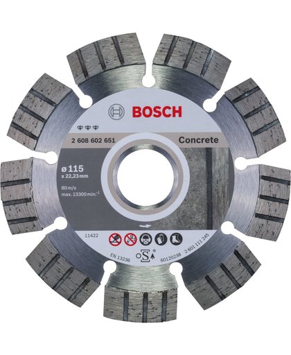 Bosch - Diamantdoorslijpschijf Best for Concrete 115 x 22,23 x 2,2 x 12 mm
