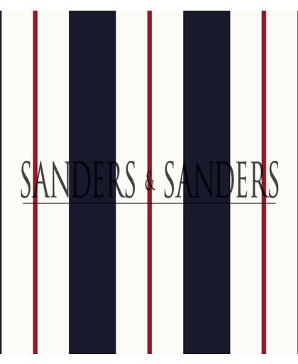 Sanders & Sanders HD vliesbehang strepen rood, wit en blauw