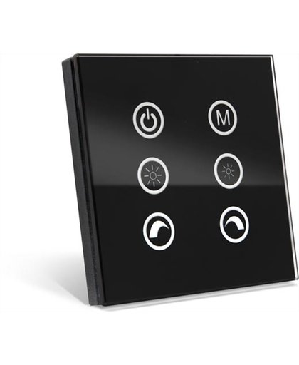 LED wandbediening Touch Panel RGB Multifunctioneel - Zwart LEDC12