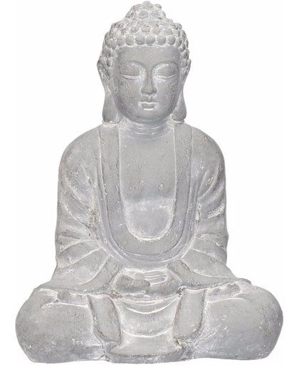 Boeddha beeld blauw/grijs 35 cm - Boeddha's beelden