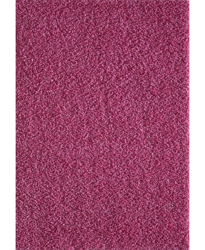 Shaggy Hoogpolig Rond vloerkleed Roze Effen Tapijt Carpet - 150 x 150 cm