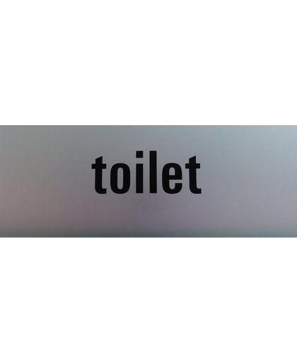 Aluminium deurbordje tekst: toilet Zelfklevend | 130x50x0,5 mm | deur bordje bordje wc toilet