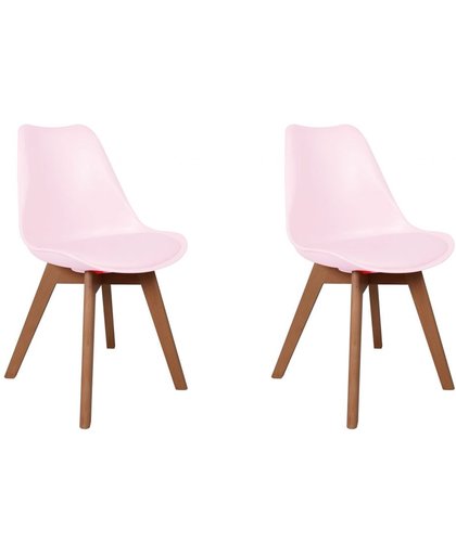 Feel Furniture - Viktor designstoel set 2 - Vintage Roze