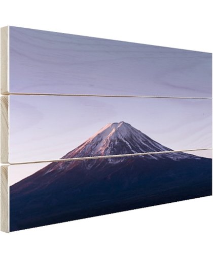 Uitzicht op de berg Fuji Hout 60x40 cm - Foto print op Hout (Wanddecoratie)