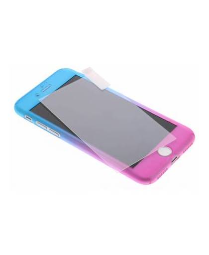 Blauwe / roze tweekleurige 360° protect case voor de iphone 8 / 7