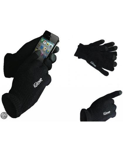 iGlove Handschoenen voor Alcatel One Touch T20, Onmisbaar in de winter - Kleur Zwart