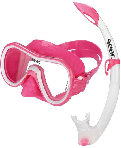 Seac | set bis Giglio MD Color | kinder snorkelset | gekleurd silicone | roze