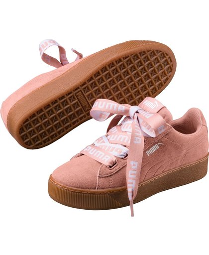 PUMA Vikky Platform Ribbon Bold Sneakers Dames - Peach Beige-Peach Beige