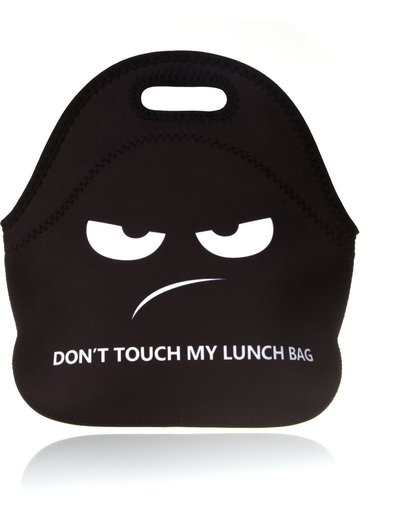 Lunchtas - Waterdichte geïsoleerde neopreen lunchbox Tasje voor mannen, vrouw, studenten, kantoorwerk - met don’t touch me ontwerp – ritssluiting