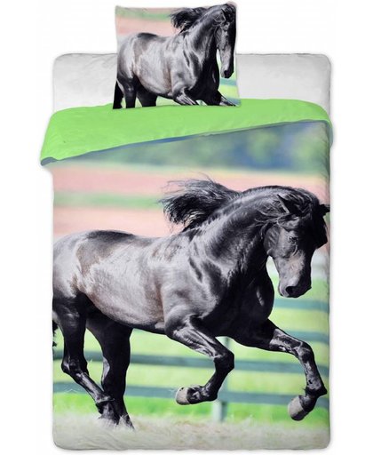 Animal Pictures Paard Black Beauty - Dekbedovertrek - Eenpersoons - 140 x 200 - Multi