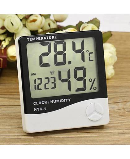 Digitale thermometer - Digitale wekker - Thermometer voor binnen - Vochtigheid meter - DisQounts