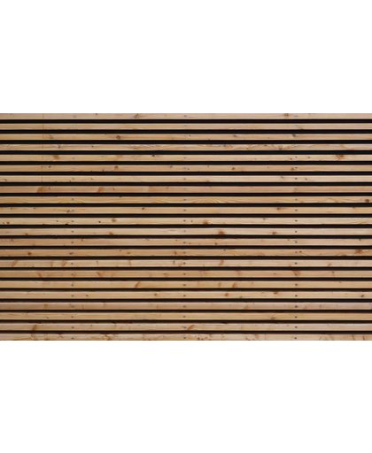 Fotobehang Wood Slats | L - 152.5cm x 104cm | 130g/m2 Vlies