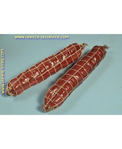 Salami in net, groot, 2 stuks (B2) - 50x250 mm - vleesdummy