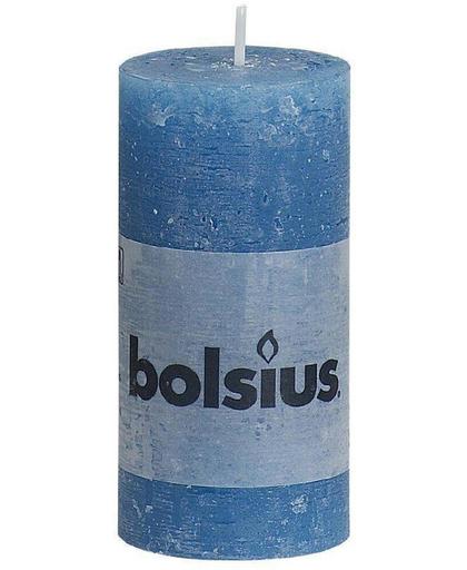 Bolsius Stompkaars Stompkaars 100/50 rustiek Zeeblauw