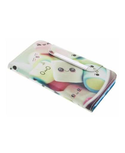 Marshmallow design tpu wallet case voor de iphone 8 plus / 7 plus