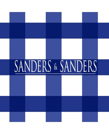 Sanders & Sanders HD vliesbehang ruit donkerblauw