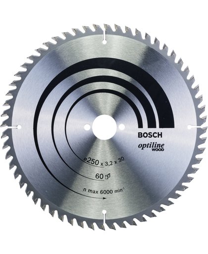 Bosch - Cirkelzaagblad Optiline Wood 250 x 30 x 3,2 mm, 60
