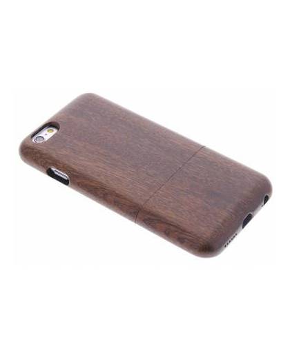 Donkerbruin echt houten hardcase hoesje voor de iphone 6 / 6s