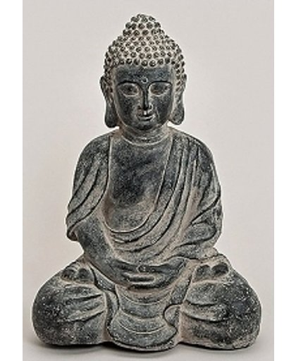 Boeddha beeld oud zwart 34 cm - Boeddha's beelden