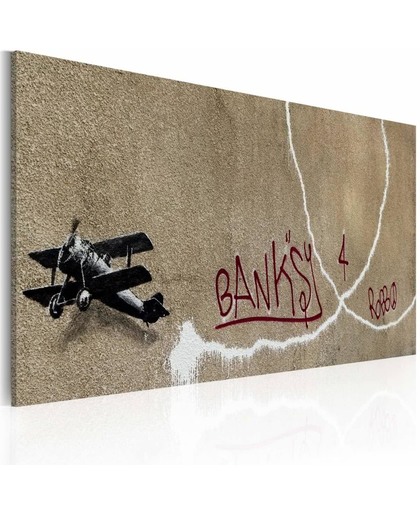 Schilderij - Love plane (Banksy) 40x60cm