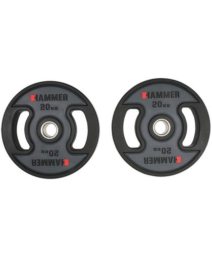 Hammer - 2x20 kg PU - Olympische Halterschijven