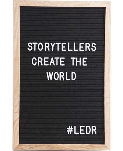LEDR®  - Letterbord - Inclusief 356 letters/cijfers - 30 x 45 cm - Zwart