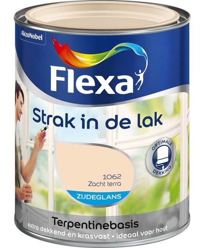 Flexa Strak In De Lak Zijdeglans - Zacht Terra - 0,75 liter