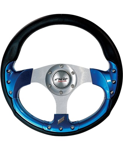 Simoni Racing Sportstuur Estoril 320mm - Zwart Leder / Blauw