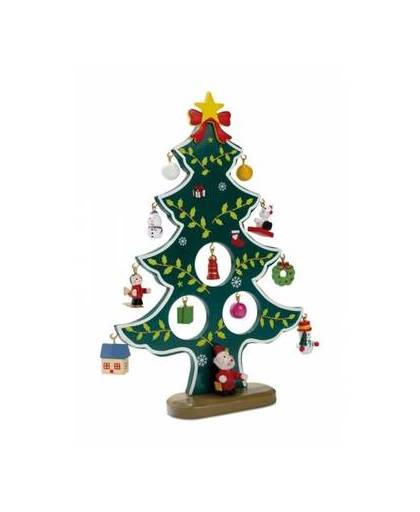 Houten kerstboom inclusief hangers