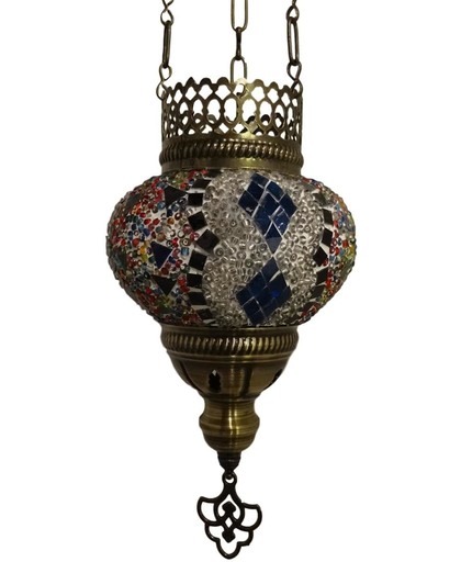 Oosterse hanglamp (Turkse lamp) ø 14 cm (Waxine) bonte kleuren