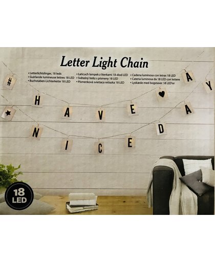 Letter Lightbox Lichtslinger - 18 LED lightbox lampjes - inclusief 96 letters, cijfers en symbolen