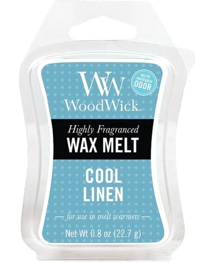 Cool Linen Mini Wax Melt WoodWick® per 3 stuks