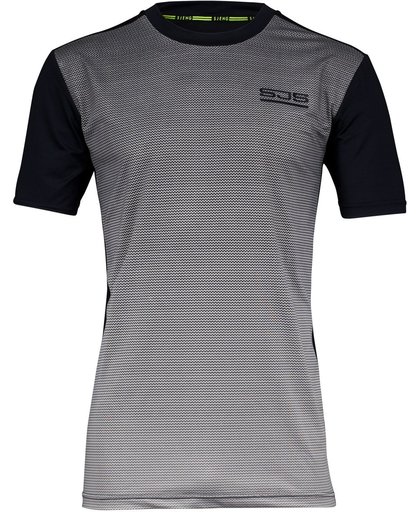 Sjeng Sports Elvin T-shirt Heren Sportshirt - Maat M  - Mannen - grijs/zwart
