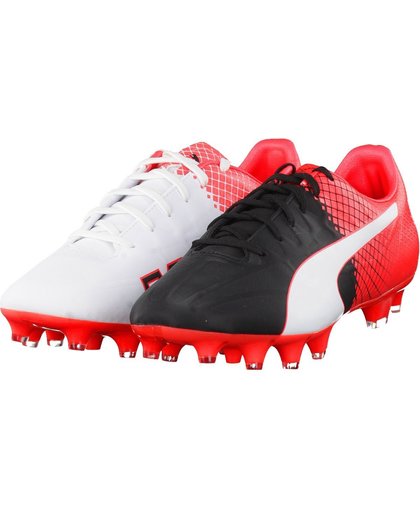Puma evoSPEED 4.5 FG Voetbalschoenen Heren Voetbalschoenen - Maat 42 - Unisex - zwart/wit/rood