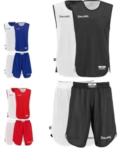 Spalding Doubleface Reversible  Basketbalshirt - Maat XXS  - Unisex - rood/wit