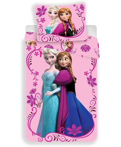 Disney Frozen Dekbedovertrek Eenpersoons 140x200+70x90 cm Roze