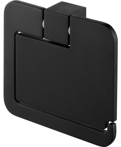 Allibert FUTURA wc-papierrolhouder- met afdekplaat - messing - zwart - 14 cm breed