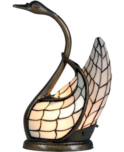 Clayre & Eef Tiffany zwaan tafellamp met vleugels